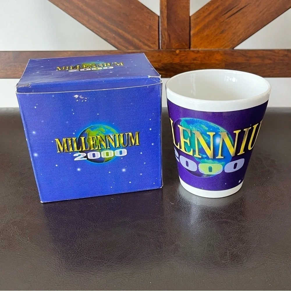Millennium 2000 mug with box coffee Y2K tea  new in box vintage generation Z